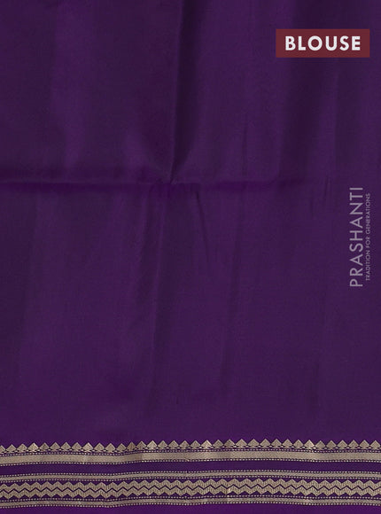 Pure soft silk saree light pink and purple with zari woven buttas and zari woven border