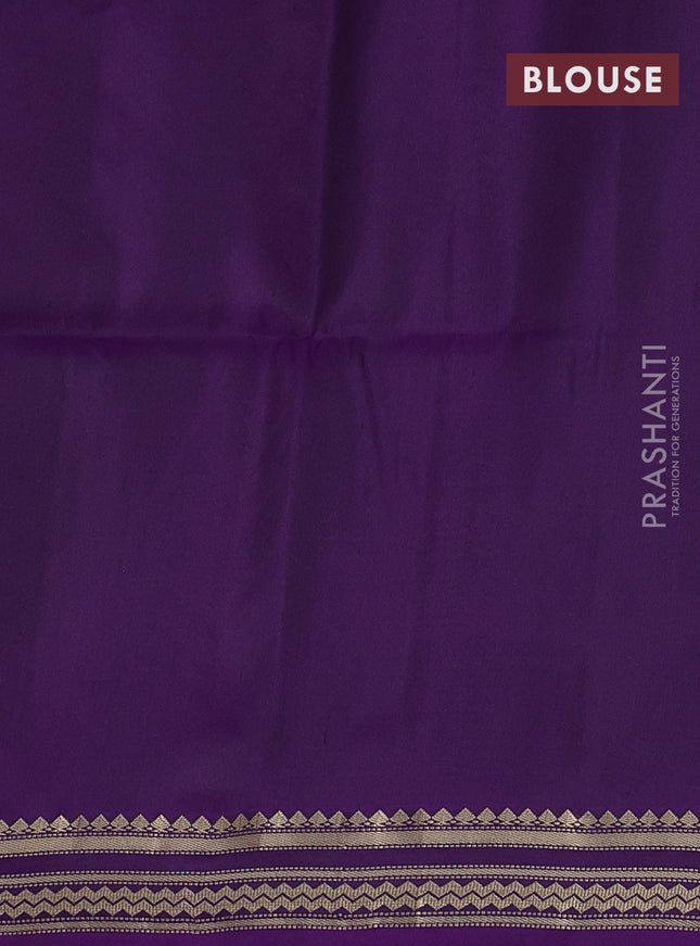 Pure soft silk saree light pink and purple with zari woven buttas and zari woven border