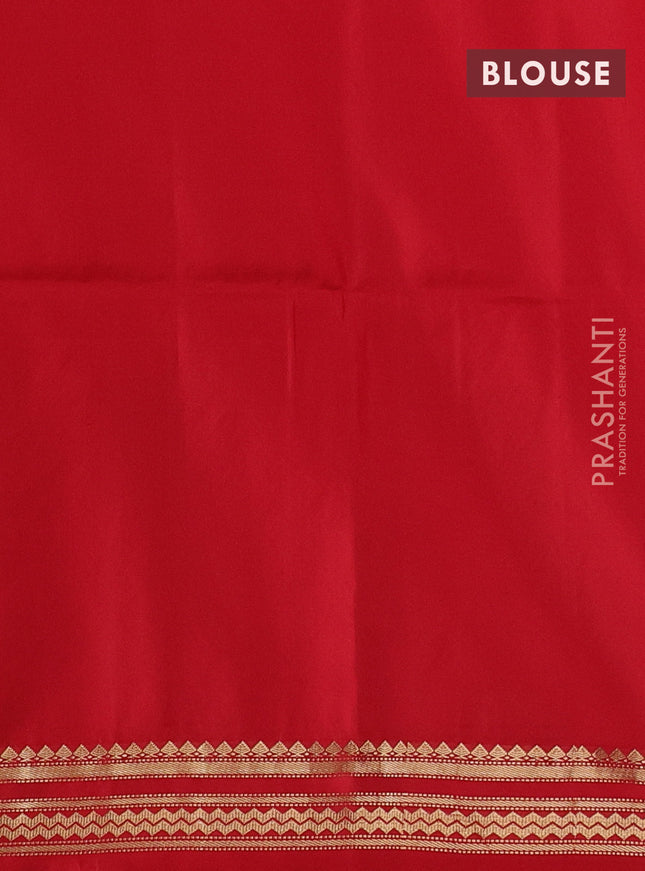 Pure soft silk saree yellow and red with zari woven buttas and zari woven border