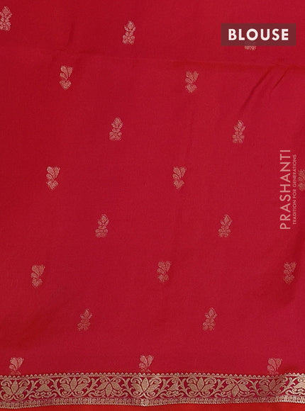 Pure soft silk saree off white and dual shade of pinkish orange with zari woven buttas and zari woven border