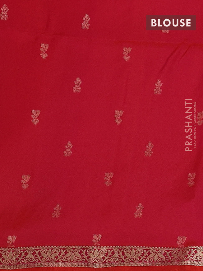 Pure soft silk saree off white and dual shade of pinkish orange with zari woven buttas and zari woven border