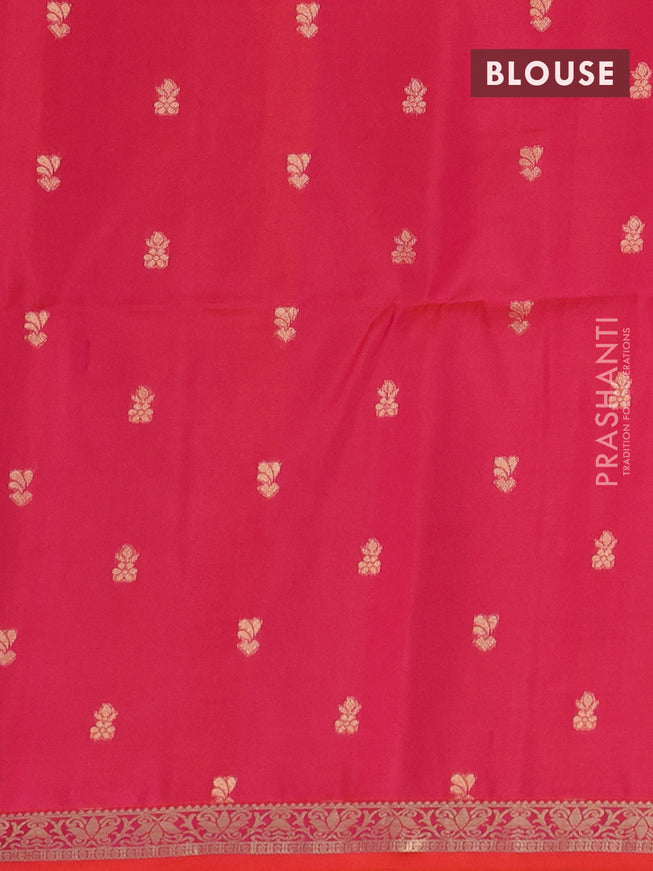 Pure soft silk saree mustard yellow and dual shade of pinkish orange with zari woven buttas and zari woven border
