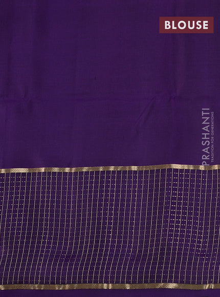 Pure soft silk saree light pink and violet with zari woven buttas and zari woven border