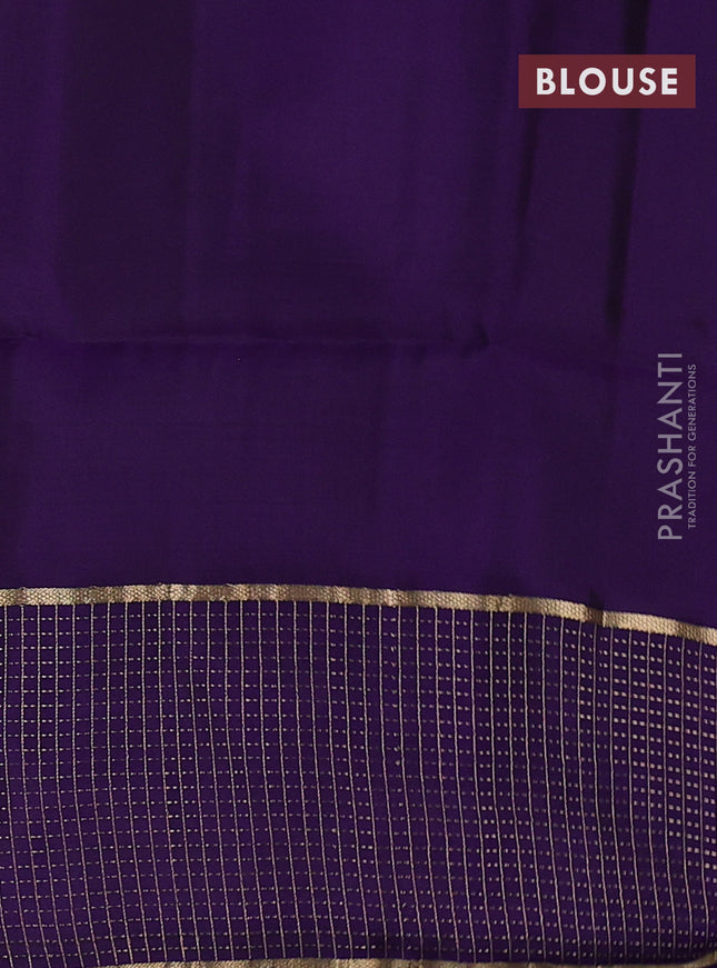 Pure soft silk saree light green and blue with zari woven buttas and zari woven border