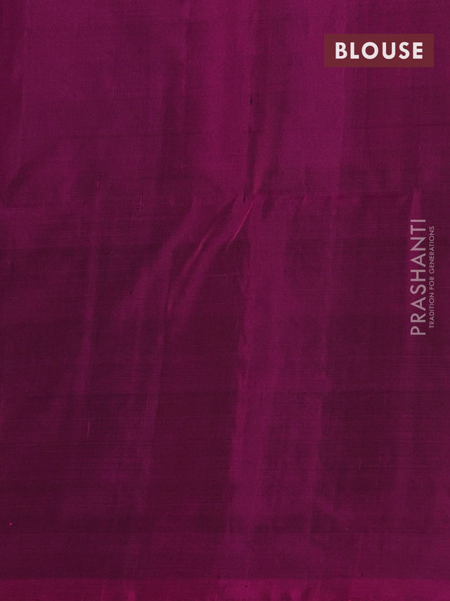 Pure soft silk saree black and magenta pink with zari woven buttas and long zari woven border