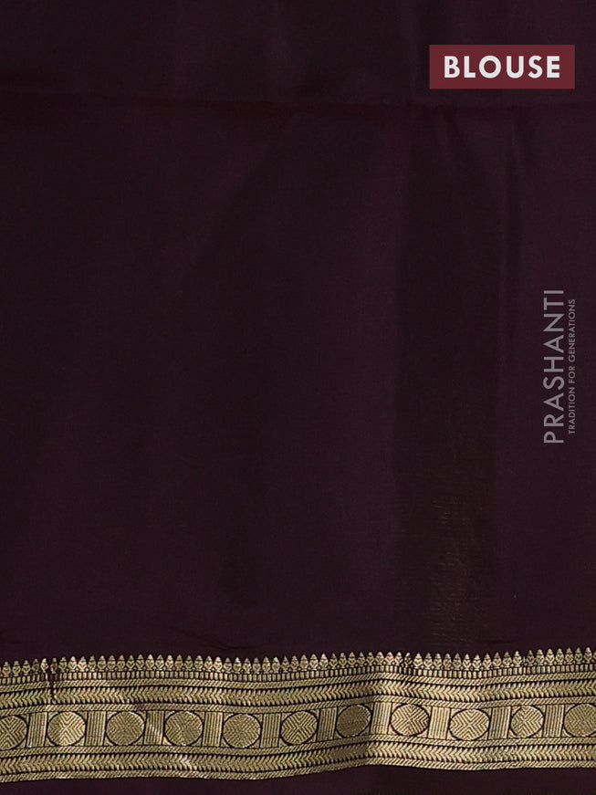 Pure soft silk saree fluorescent green and wine shade with zari woven buttas and zari woven border