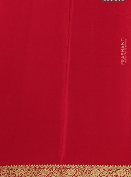 Pure mysore silk saree black and maroon with plain body and zari woven border