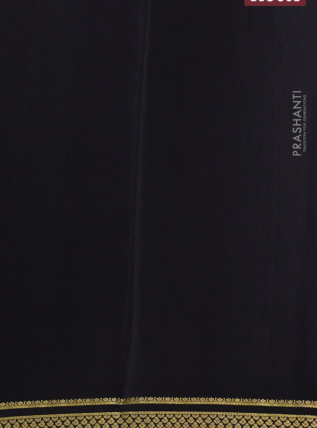 Pure mysore silk saree red and black with allover zari checked pattern and zari woven border