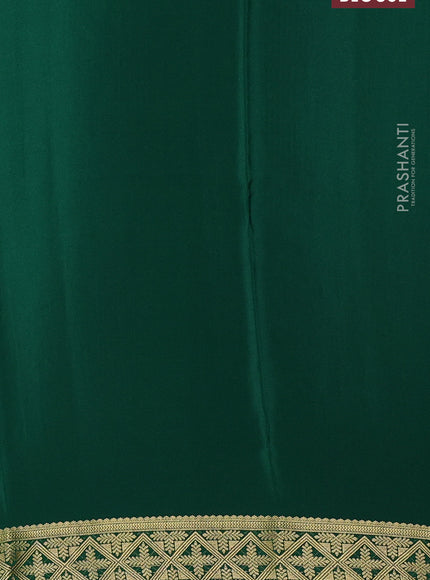 Pure mysore silk saree wine shade and green with allover small zari checks and long zari woven border