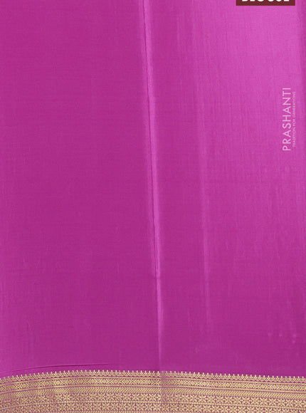 Pure mysore silk saree pink with allover small zari checks & buttas and zari woven border