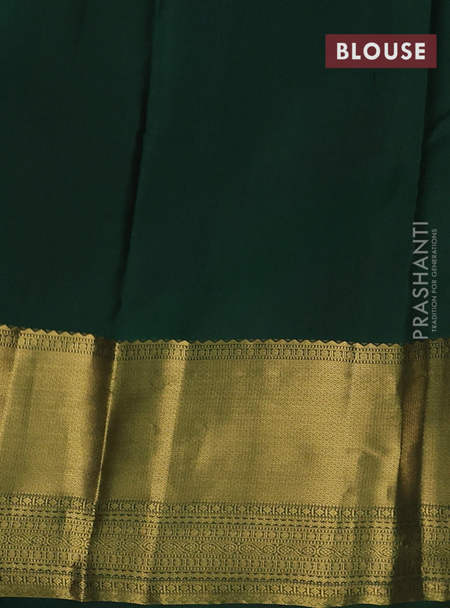Pure kanchipuram silk saree yellow and green with allover zari woven 1000 buttas and zari woven border