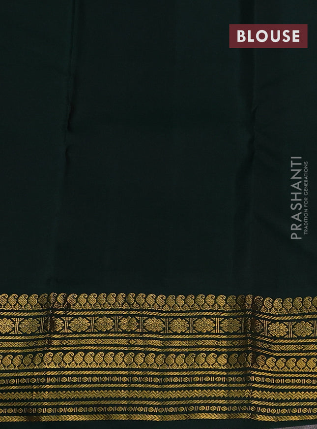 Pure kanchipuram silk saree red and green with zari woven buttas and zari woven korvai border