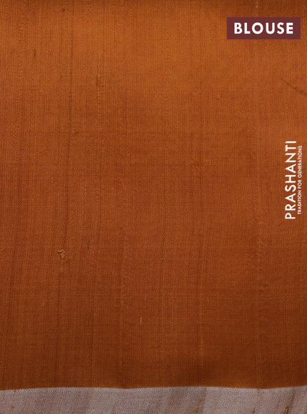 Pure raw silk saree pink and mustard yellow with allover silver zari weaves and zari woven border