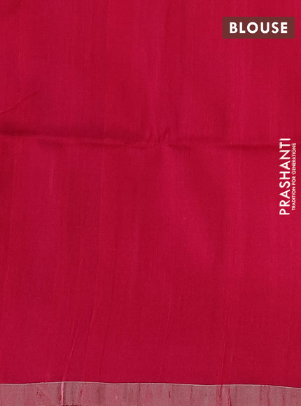 Pure raw silk saree mustard yellow and pink with silver zari woven buttas and silver zari woven piping border