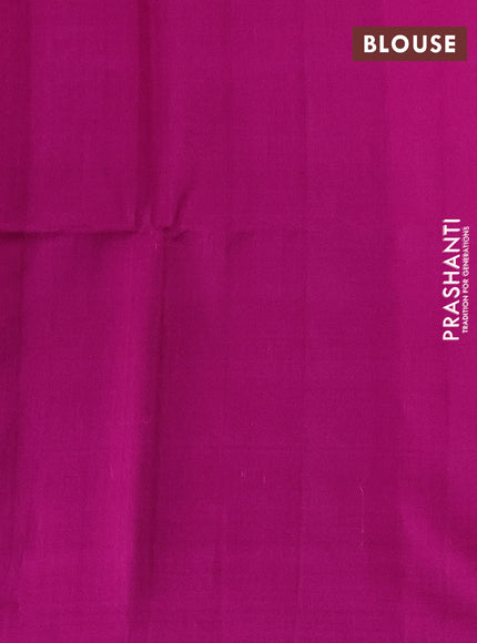 Pure raw silk saree grey and pink with allover silver & gold zari weaves in borderless style