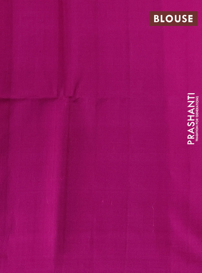 Pure raw silk saree grey and pink with allover silver & gold zari weaves in borderless style