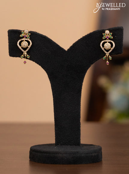 Antique necklace with kemp and cz stones