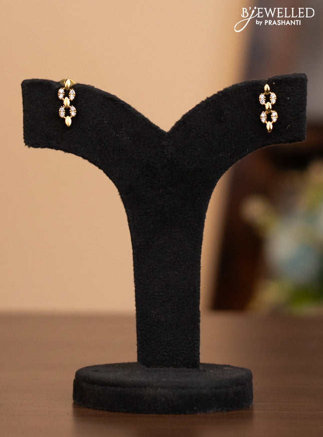 Antique necklace with simple design and cz stones