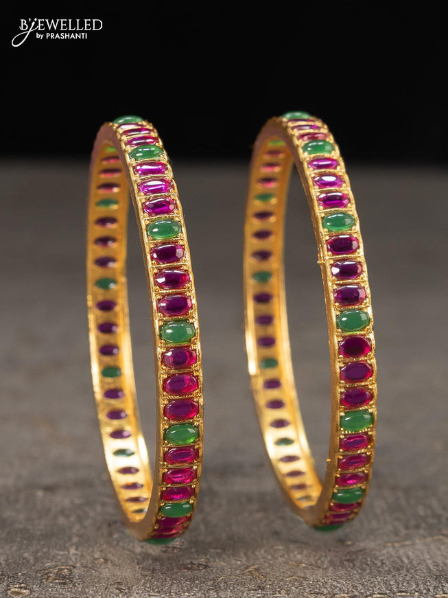 Antique bangles with kemp stones - {{ collection.title }} by Prashanti Sarees