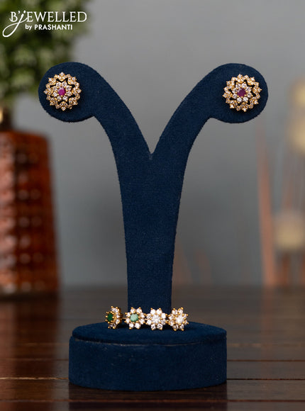Antique earrings with kemp and cz stones