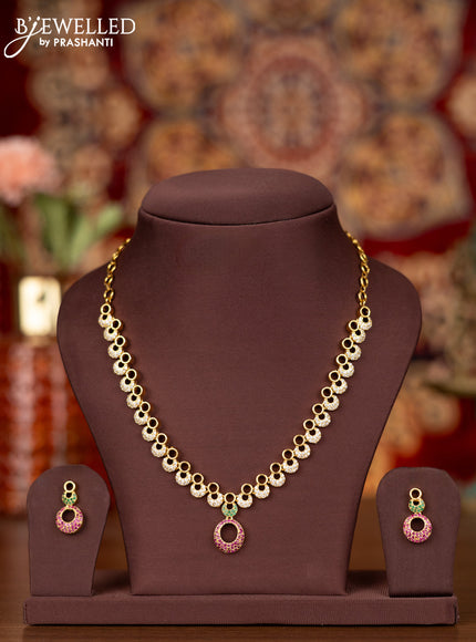 Antique necklace with kemp and cz stones