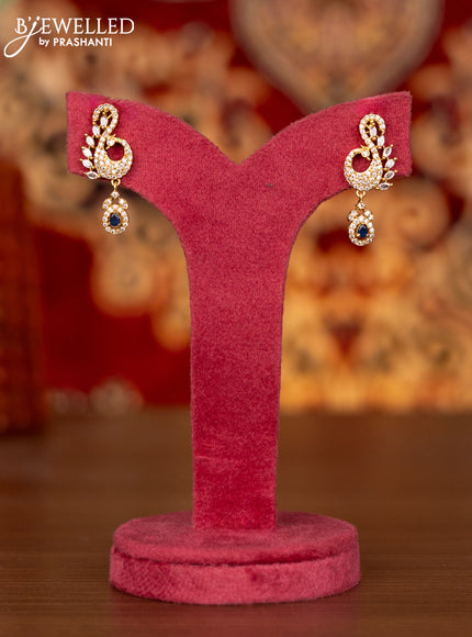 Antique necklace with sapphire and cz stones