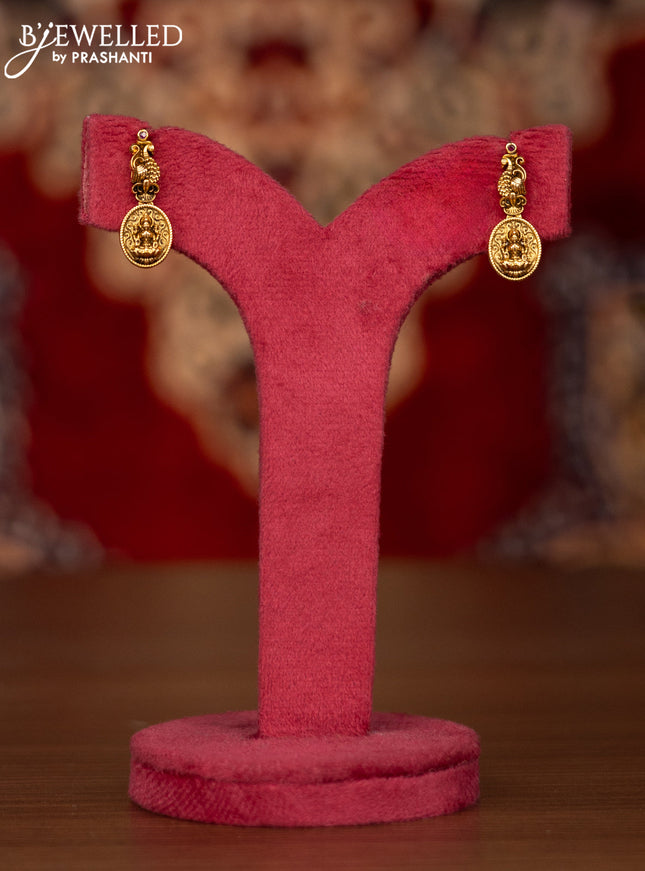 Antique necklace lakshmi kasu design with kemp stones