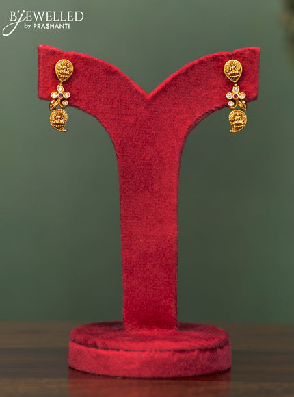 Antique necklace lakshmi & manga design with kemp and cz stones