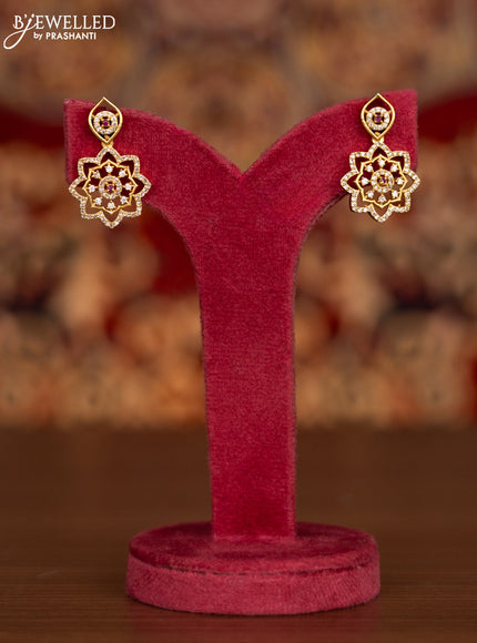 Antique necklace with ruby and cz stones