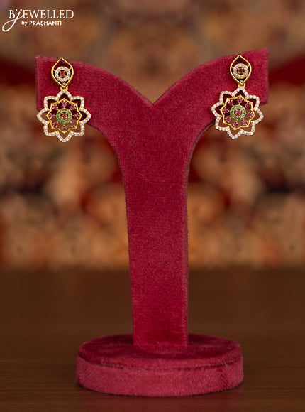 Antique necklace with kemp and cz stones