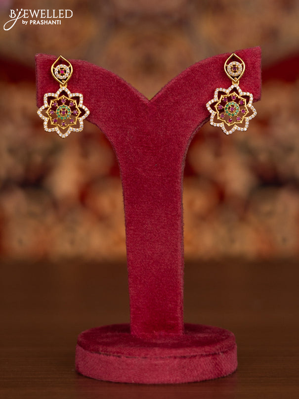 Antique necklace with kemp and cz stones