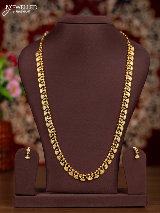 Antique haaram with pink kemp and cz stones