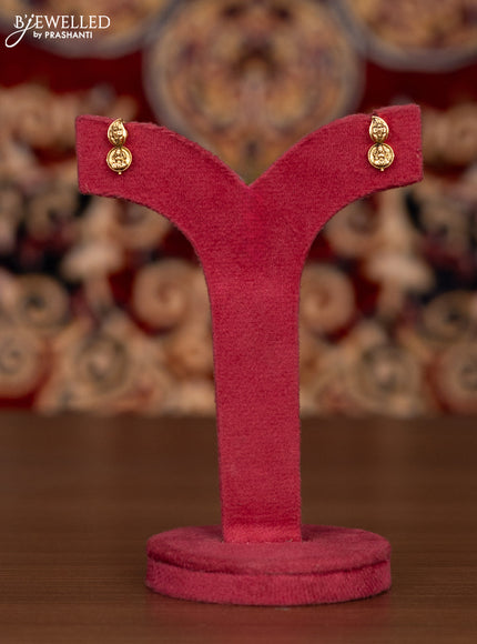 Antique haaram with lakshmi kasu design and pink kemp & cz stones