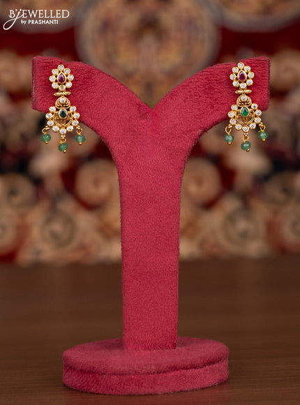 Antique haaram with kemp and cz stones