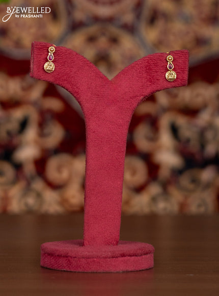 Antique haaram lakshmi kasu design with kemp stones
