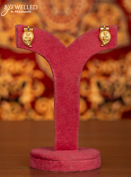 Antique necklace krishna & manga design with ruby stones