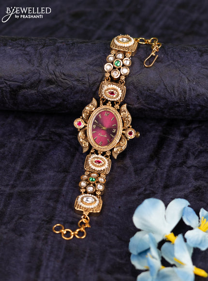 Antique watches with kemp jadau kundan stones