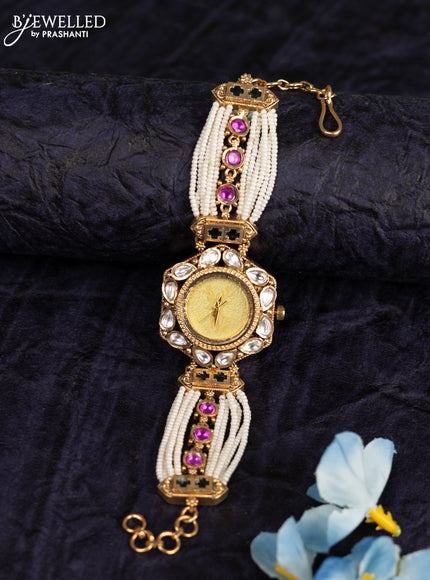 Antique watches with kemp jadau kundan stones