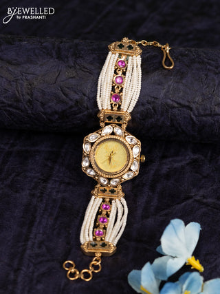 Antique watches with kemp jadau kundan stones
