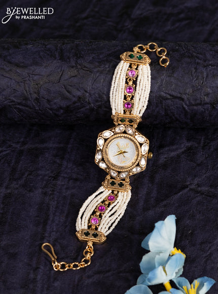Antique watches with kemp jadau kundan stones