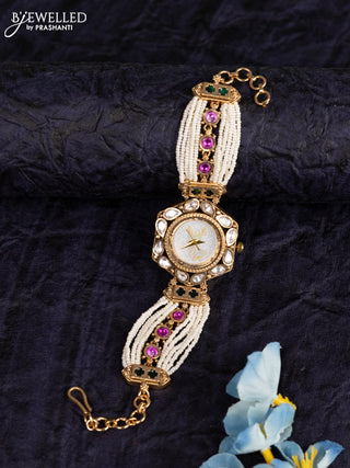 Antique watches with kemp jadau kundan stones
