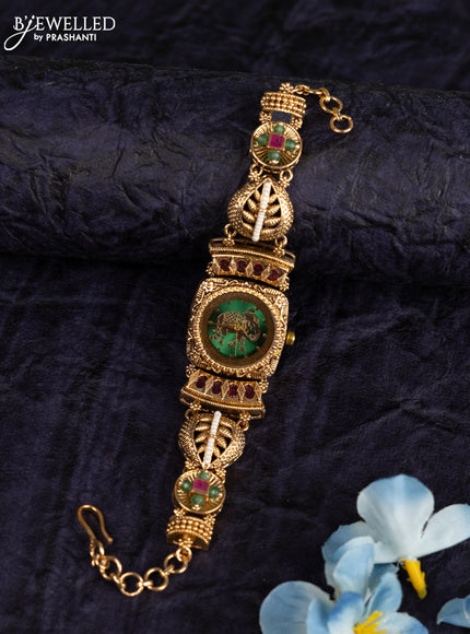 Antique watches elephant design with ruby stones