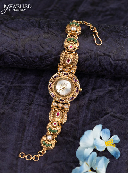 Antique watches with ruby & kundan and cz stones