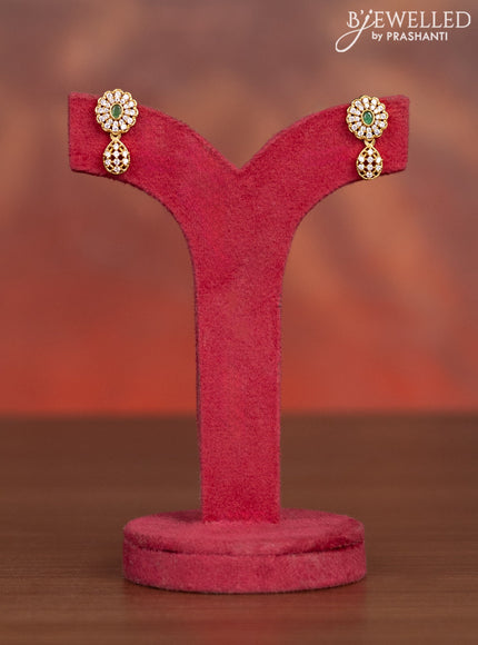 Antique haaram with kemp and cz stones