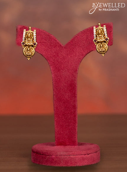 Antique haaram with lakshmi kasu design and kemp and cz stones