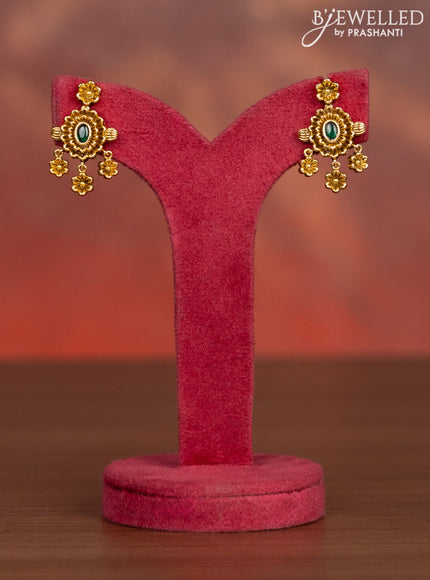 Antique haaram floral design with kemp stones