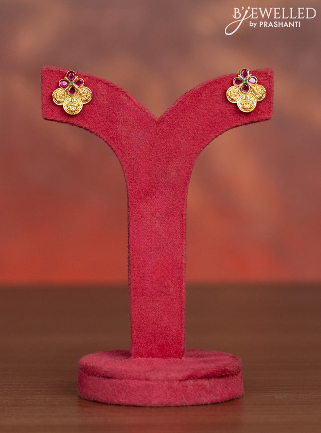 Antique haaram with lakshmi kasu design and kemp stones