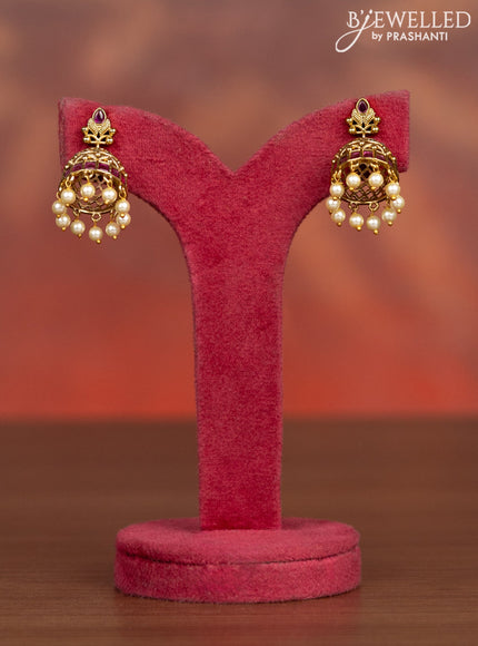 Antique haaram with kemp and cz stones
