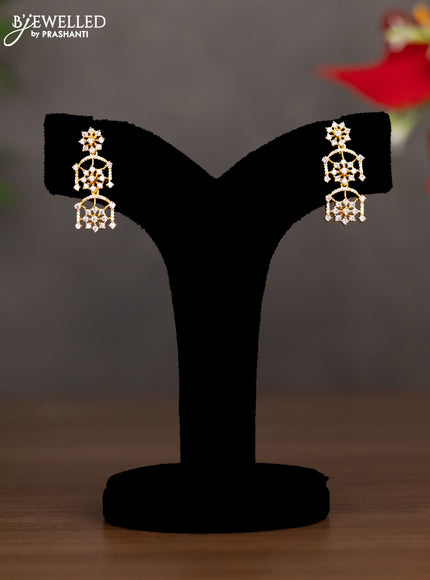 Zircon necklace with cz stones in gold finish