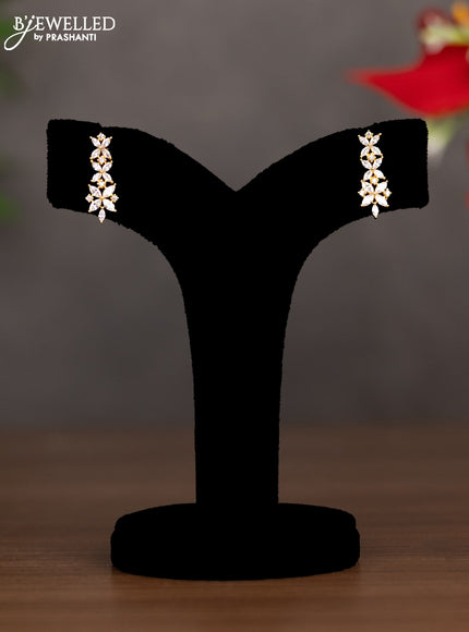 Zircon necklace with cz stones in gold finish